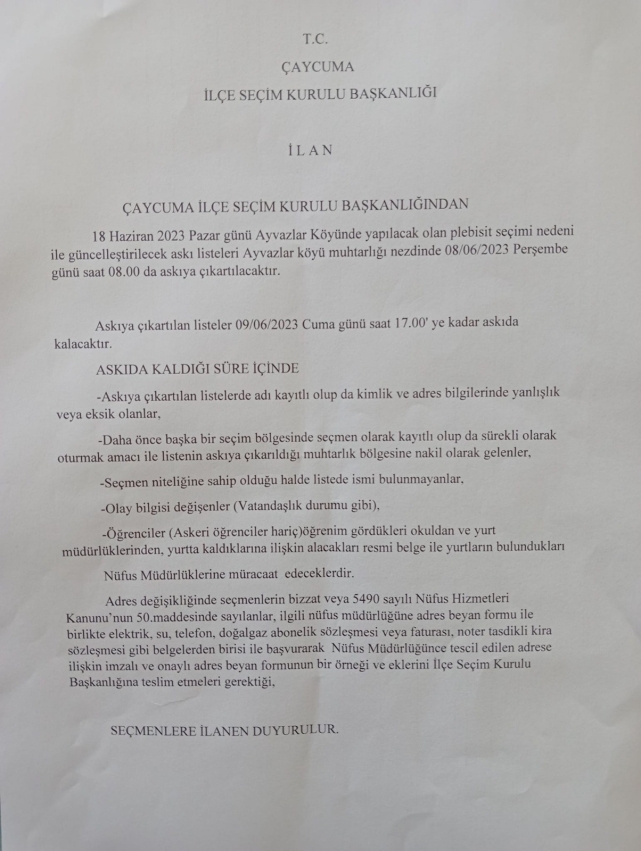 Belediye'ye katılmak için referanduma gidiyor! 2