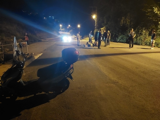 Motosikletinin hakimiyetini kaybetti kaza yaptı 2