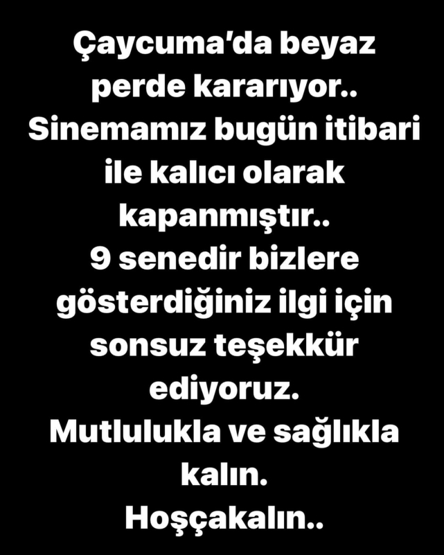 Çaycuma sineması kapandı! 1