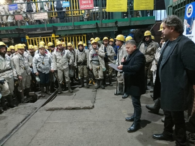 Maden işçilerinden Çayırhan'daki meslektaşlarına destek 2