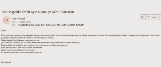 Seni daha önce uyarmıştım!  İşte o mail... 1